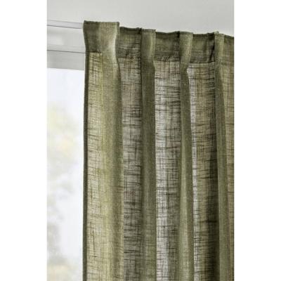 1+1 Gratis Leen Bakker - Gordijn Dante - 140x280 Cm (1 Stuk) - Polyester - Groen