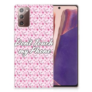 Samsung Note 20 Silicone-hoesje Flowers Pink DTMP