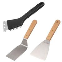 Set van 3 professionele gebruiksvoorwerpen - FACKELMANN PROFESIONAL - Voor plancha Set van 3 professionele gebruiksvoorwerpen - FACKELMANN PROFESIONAL - Voor plancha