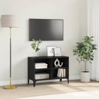 TV-kast Zwart 69.5 x 30 x 50 cm Bewerkt hout