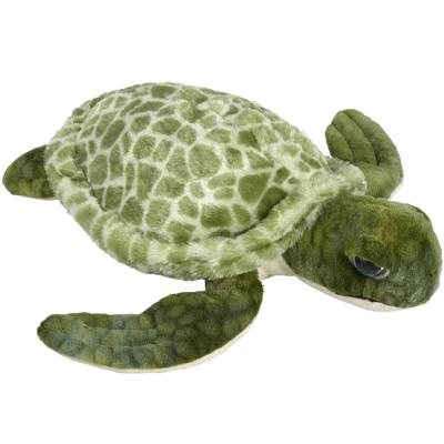 Ravensden pluche zeeschildpad knuffel dier - groen - 26 cm