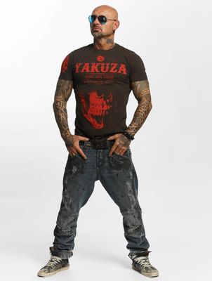 Yakuza / t-shirt Daily Skull in bruin