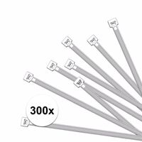 300 Witte kabelbinders 20 cm
