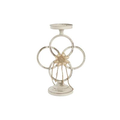 Kaarshouder DKD Home Decor 24 x 13 x 34 cm Metaal Wit