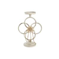 Kaarshouder DKD Home Decor 24 x 13 x 34 cm Metaal Wit