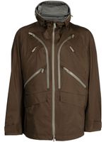 White Mountaineering veste zippée à capuche - Marron