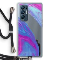 Zweverige regenboog: Oppo Find X3 Neo Transparant Hoesje met koord