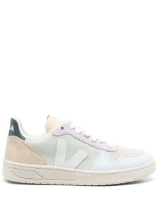 VEJA baskets V-10 en daim - Vert