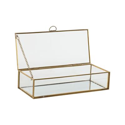 Juwelenkistje Home ESPRIT Gouden Metaal Kristal 23 X 10 X 5,5 cm