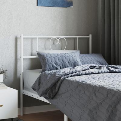 Hoofdbord 90 cm metaal wit