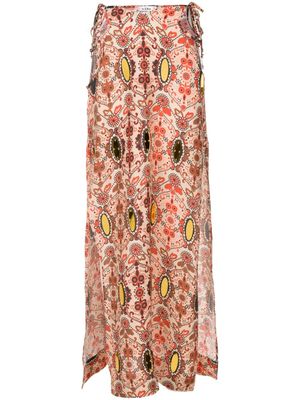 Amir Slama jupe taille-haute à fleurs - Multicolore