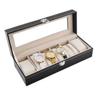 Soulima Horlogebox Nice - organizer - zwart - 6 vakken - 11 x 30 cm Soulima Horlogebox Nice - organizer - zwart - 6 vakken - 11 x 30 cm