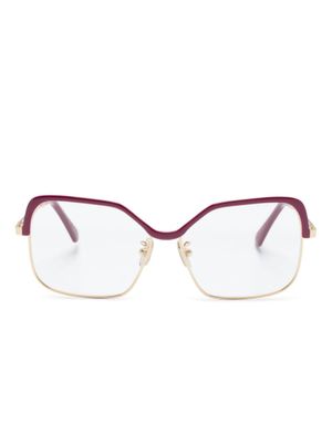 Marni Eyewear lunettes de vue bicolores à monture carrée - Rouge