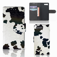 Sony Xperia X Compact | Telefoonhoesje | Met pasjeshouder | Koeienvlekken