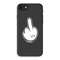 Middle finger white: iPhone SE 2020 Biologisch afbreekbaar hoesje