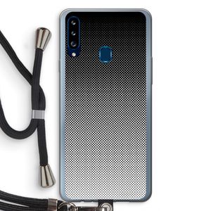 Musketon Halftone: Samsung Galaxy A20s Transparant Hoesje met koord