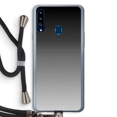 Musketon Halftone: Samsung Galaxy A20s Transparant Hoesje met koord