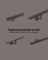 Set staaltjes trapleuningen gun metal
