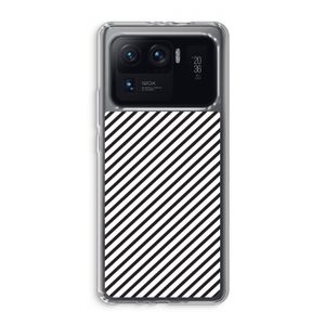 Strepen zwart-wit: Xiaomi Mi 11 Ultra Transparant Hoesje