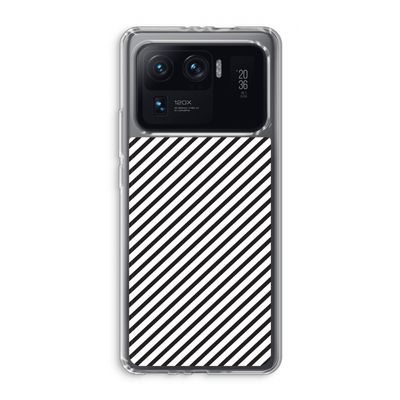 Strepen zwart-wit: Xiaomi Mi 11 Ultra Transparant Hoesje