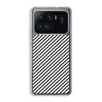 Strepen zwart-wit: Xiaomi Mi 11 Ultra Transparant Hoesje