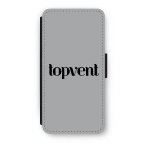 Topvent Grijs Zwart: iPhone SE 2020 Flip Hoesje