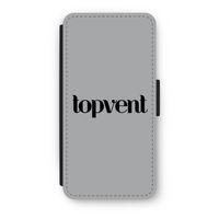 Topvent Grijs Zwart: iPhone SE 2020 Flip Hoesje