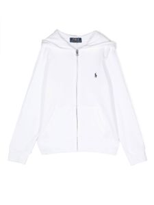 POLO RALPH LAUREN KIDS hoodie à logo brodé - Blanc