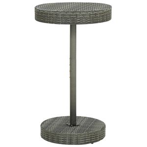 vidaXL Tuintafel 60,5x106 cm poly rattan grijs