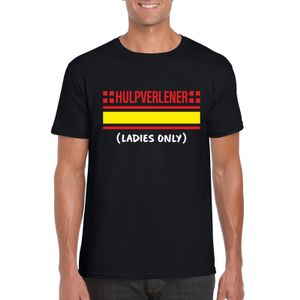 Hulpverlener ladies only t-shirt zwart voor heren