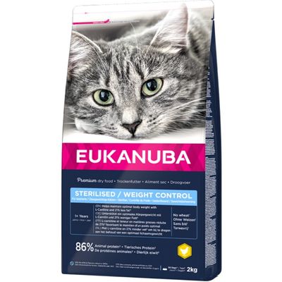Eukanuba Cat Adult Sterilised / Weight Control Kip 2kg