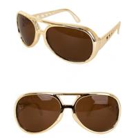 Gouden Elvis carnaval verkleed bril - Verkleedkleding accessoires - Party brillen