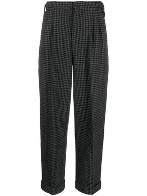 Nanushka pantalon court à motif pied-de-poule - Noir