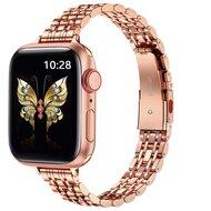 Stalen slim fit band - Rosé goud - Geschikt voor Apple watch 38mm / 40mm / 41mm / 42mm