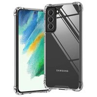 Samsung Galaxy S21 FE 5G Krasbestendig Hybride Hoesje - Doorzichtig - thumbnail