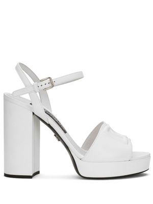 Dolce & Gabbana sandales Keira 85 mm à plateforme - Blanc