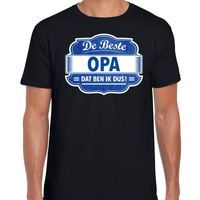 Cadeau t-shirt voor de beste opa zwart voor heren