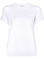 Brunello Cucinelli t-shirt en coton à ornements métalliques - Blanc - thumbnail