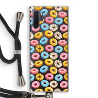 Pink donuts: Samsung Galaxy Note 10 Plus Transparant Hoesje met koord