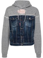 DSQUARED2 hoodie Cipro à design patchwork - Bleu - thumbnail