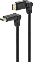 SpeaKa Professional SP-9510012 HDMI-kabel HDMI Aansluitkabel HDMI-A-stekker, HDMI-A-stekker 2.00 m Zwart Geschikt voor HDMI - thumbnail