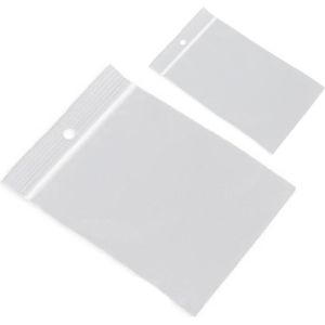 200x Kleine verpakkingszakjes met luchtdichte druksluiting/gripsluiting 40 x 60 mm en 100 x 150 mm