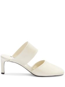 Jil Sander mules en cuir à bout en amande - Blanc