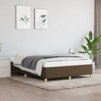 Bedframe zonder matras stof donkerbruin 140x200 cm