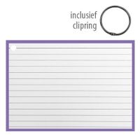 Flashcards A6 incl. clipring Paars