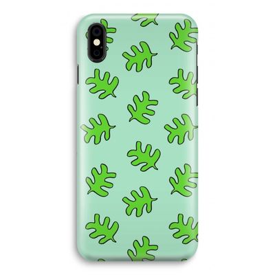 Groene blaadjes: iPhone X Volledig Geprint Hoesje