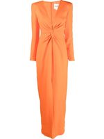 Roland Mouret robe longue à détail torsadé - Orange