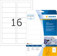 A4 naametiketten textiel 88,9x33,8mm wit 20 vel Herma 4515