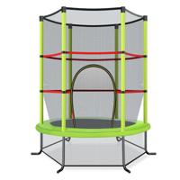 Trampoline voor Kinderen Kleuter Trampoline met Veilige Bescherming Net en Spring Pad Binnen en Buiten Recreatieve Trampoline Groen