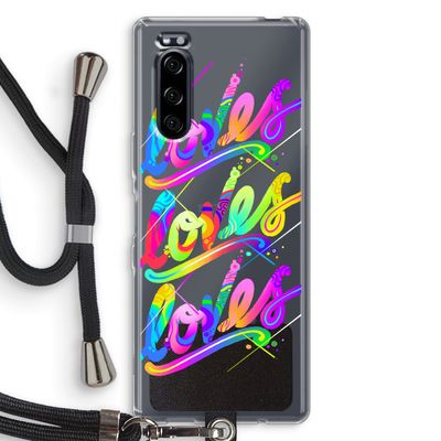Loves: Sony Xperia 5 Transparant Hoesje met koord